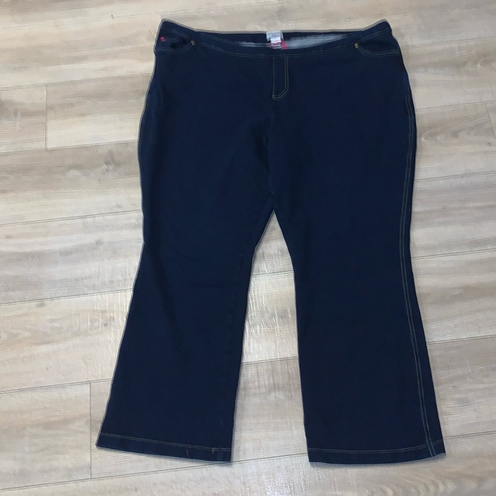 Pajama Jeans Woman’s 3X Stretchy Comfy Pull On Bootcut Jeans